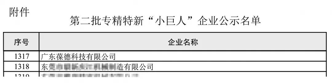 技术领先｜葆德入选工信部2020专精特新企业